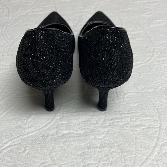 FIONI Night Black Glitter Heels NWT - Picture 3 of 6